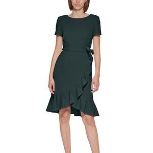 NWT Calvin Klein Flounce Hem Dress Size 2
